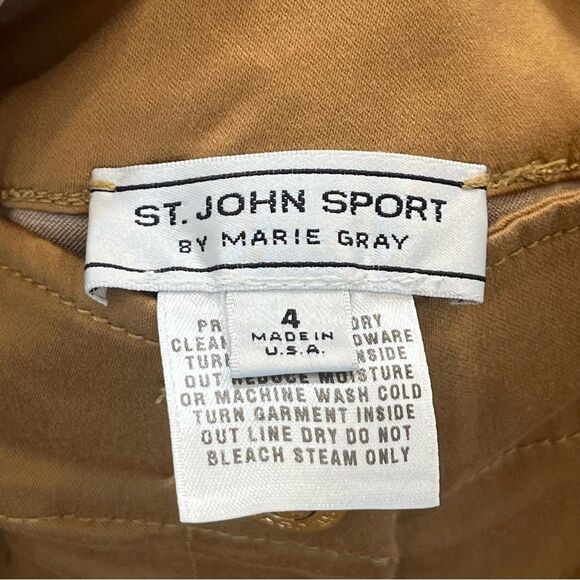 St. John Sport by Marie Gray Straight Leg Trousers in Saddle size 4 - Picture 7 of 12